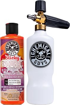Chemical Guys, TORQ Foam Cannon & Sticky Snowball Snow Foam Soap Kit, 16 oz