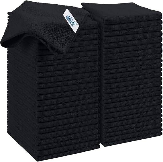 HOMEXCEL 50PK Microfiber Cleaning Cloth, Cleaning Rag for Home, 11.5x11.5in