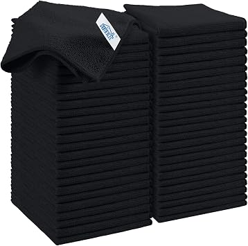 HOMEXCEL 50PK Microfiber Cleaning Cloth, Cleaning Rag for Home, 11.5x11.5in