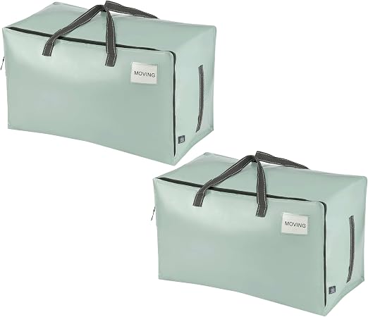 VENO 2 Pack Extra Large Heavy Duty Moving Bags with Wide Opening & Reinforced Handles, Reusable Storage Tote Bags with S