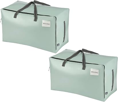VENO 2 Pack Extra Large Heavy Duty Moving Bags with Wide Opening & Reinforced Handles, Reusable Storage Tote Bags with S
