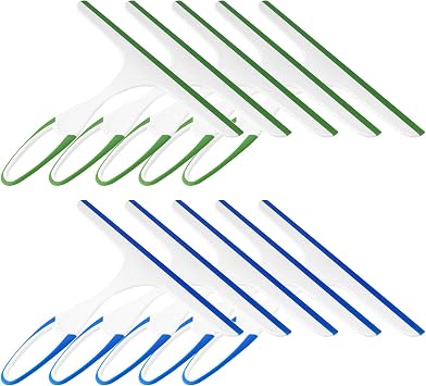 10 Pcs Shower Squeegee for Shower Glass Doors,Glass Wiper,Silicone Squeegee
