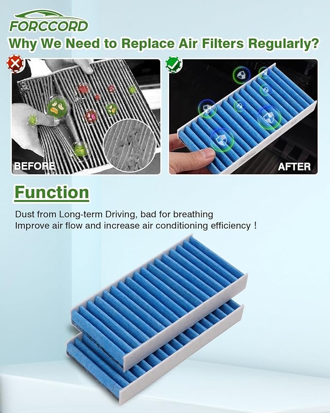 4-Pack HEPA Cabin Air Filter Fits for 2011-2017 Jeep Wrangler 3.6L & 3.8L Activated Carbon Cabin Filter Replacement CF11777 Car Accessories