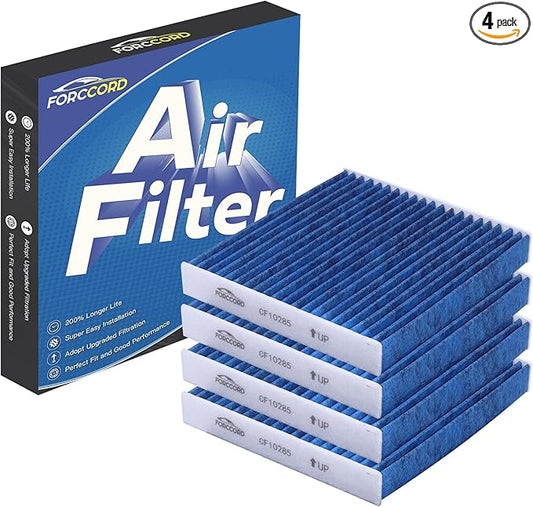 4-PACK HEPA Cabin Air Filter Fits for Toyota Camry/Corolla/4Runner Sienna Tundra RAV4 Lexus RX350 Activated CF10285 Carbon Cabin Filter Replacement Accessories