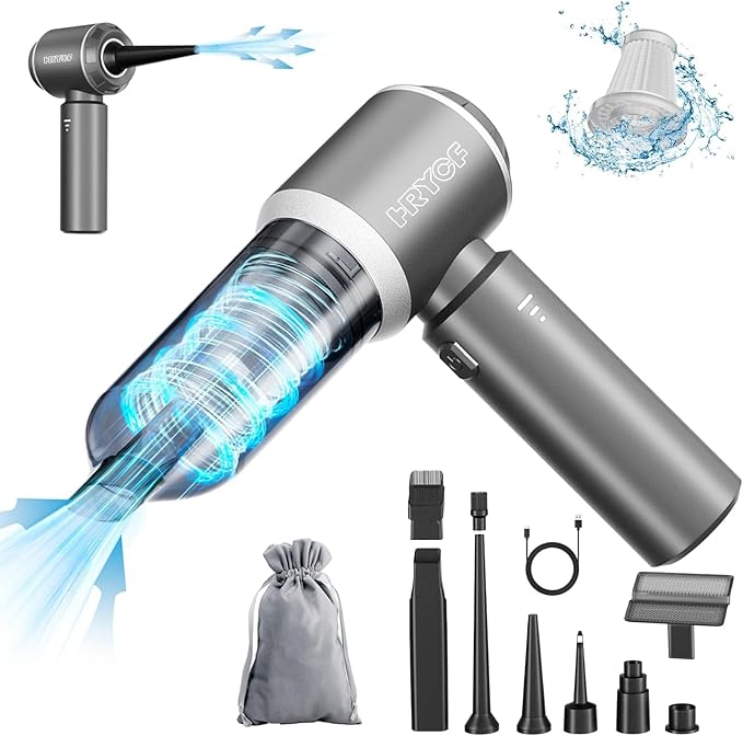 Professional Car Vacuum Cleaner, 20000Pa Powerful Handheld Vacuum for Car Interior Cleaning, Portable Cordless Mini Vacuum with Brushless Motor & Crevice Tool for Car