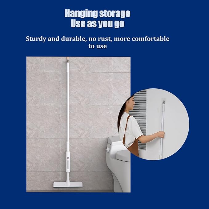 Squeegee for Window Cleaning with Spray,Window Washing Kit with Extension Pole,Double Sided and Long Handle Window Cleaner Tool for Car and Home with - 14 Inches - 3pcs Rags
