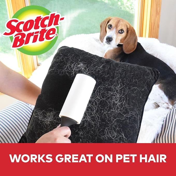 Scotch 3M Mini Lint Rollers 6-Pack (30 Sheets Each), Travel-Size Sticky Lint Removers for Clothes, Furniture and Pet Hair