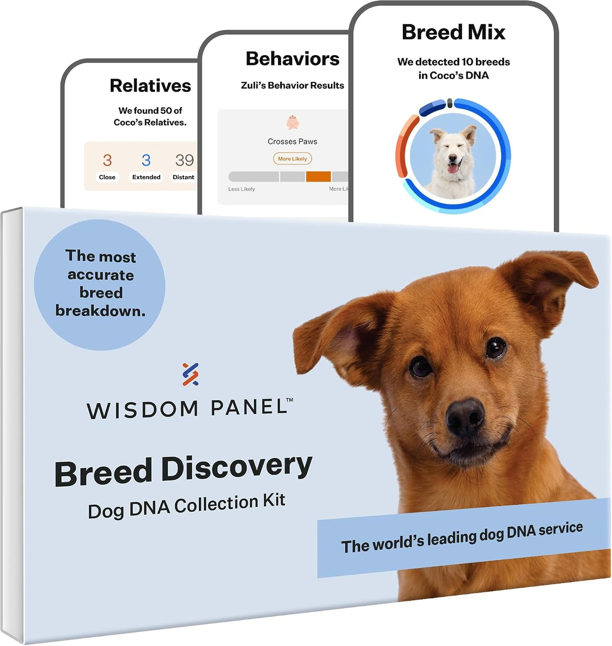 Panel Breed Discovery Dog DNA Test Kit 430+ Breeds, MDR1 Health Test