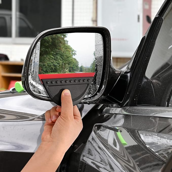 FOSHIO 2 Pack Black Mini Squeegee for Vinyl, Window Tint Car Film Wrap, Sign Making, DIY Crafting, Wallpaper Smoothing Tool, Squeegee for Window Cleaning for Car Windshield, Window, Mirror, Glass Door