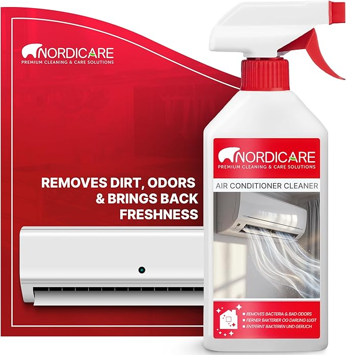 Nordicare Air Conditioner Cleaner Spray – Professional Cleaning for Ducts, Filters & Vents – Odor Neutralizer for Home & Car AC Systems – 17.6oz ml Spray Bottle