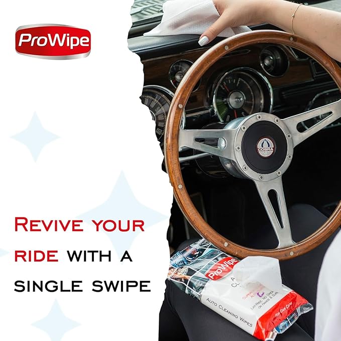 Car Cleaning Wipes - Car Interior Cleaner, Dashboard Cleaner, 2x40-80 Count, Residue-Free Wipes for Interior Surfaces, From Dashboard to Leather Seats, Must Have Accessories