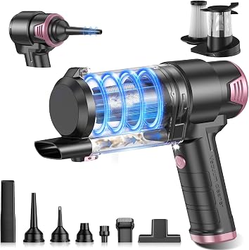KMM Handheld Car Vacuum Cleaner, Hand Held Car Vacuum & Air Duster