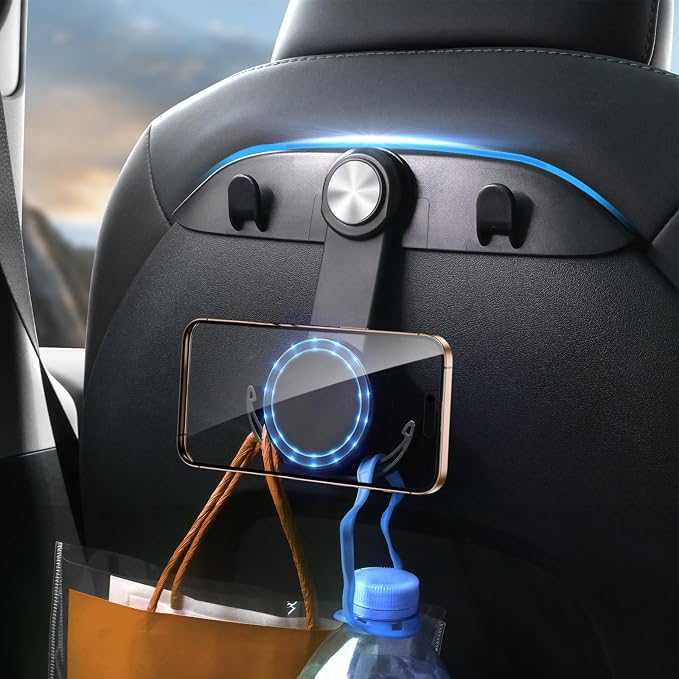 1 Pack Car Seat Hooks & Magnetic Phone Holder for Tesla Model Y(Juniper) Model 3(Highland) Accessories 2026 2025 2024 20