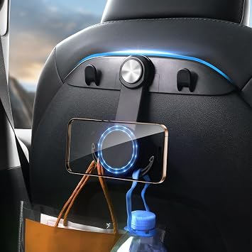 1 Pack Car Seat Hooks & Magnetic Phone Holder for Tesla Model Y(Juniper) Model 3(Highland) Accessories 2026 2025 2024 20