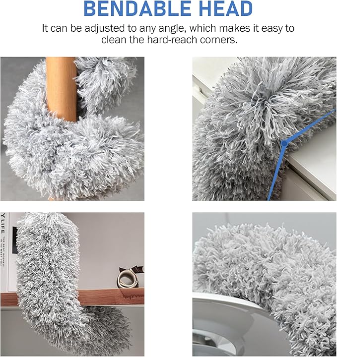 SetSail Dusters for Cleaning 100-inch Extra-Long Gap Duster with Extension Pole Bendable Microfiber Head Washable Ceiling Fan Cleaner Duster for High Ceilings, Floor