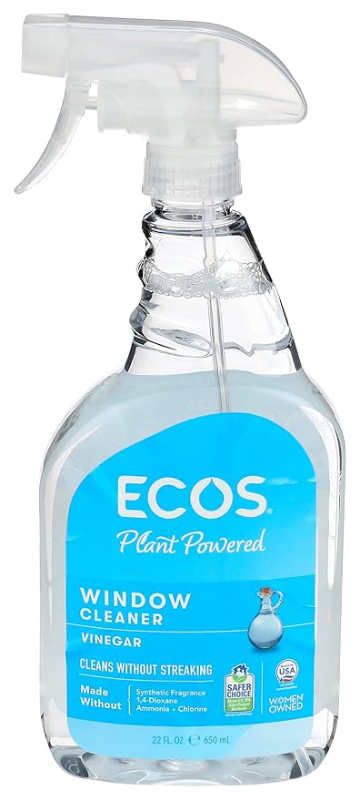 Earth Friendly Products Window Cleaner with Vinegar, 22 Oz