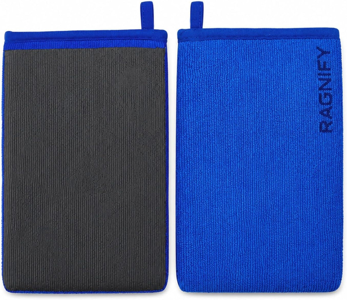Pack of 2 Clay Mitt Auto Detailing Medium Grade Alternative Mitt for Flawless Removal of Surface Bonded Micro Contaminant (Blue)