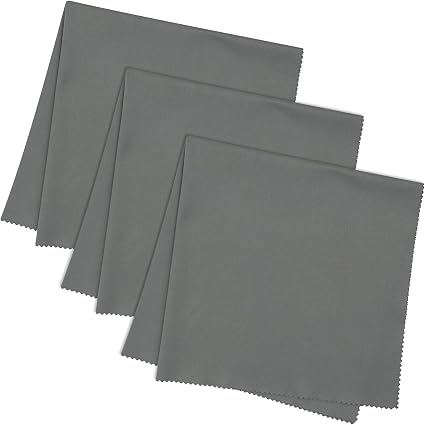 JUNRO 3-Pack 16x16 Inch Extra Large Lint-Free Microfiber Cleaning Cloths for Laptop, LCD TV, Computer Screen, Monitor, T