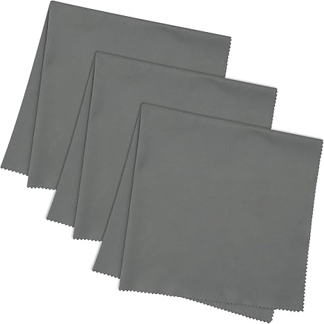JUNRO 3-Pack 16x16 Inch Extra Large Lint-Free Microfiber Cleaning Cloths for Laptop, LCD TV, Computer Screen, Monitor, T