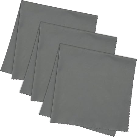 JUNRO 3-Pack 16x16 Inch Extra Large Lint-Free Microfiber Cleaning Cloths for Laptop, LCD TV, Computer Screen, Monitor, T