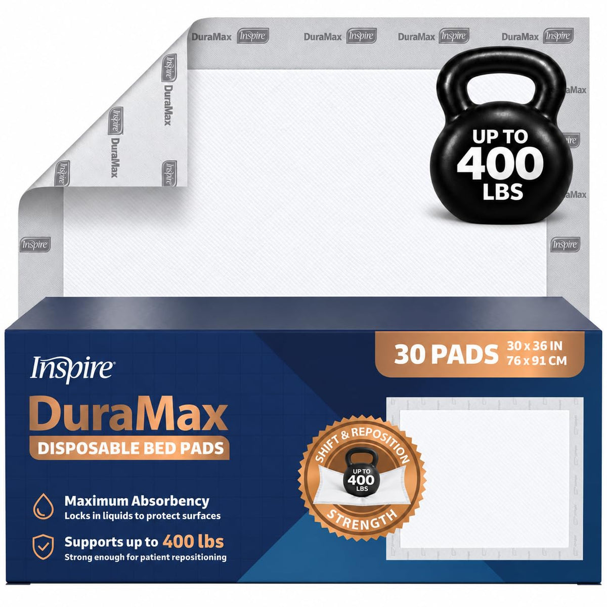 Extra Large Super Absorbent Disposable Bed Pads for Incontinence Ultra Thick and Absorbent Bed Pads Disposable Adult | Puppy Pads | Pee Pads for Adults (Duramax 30" x 36")
