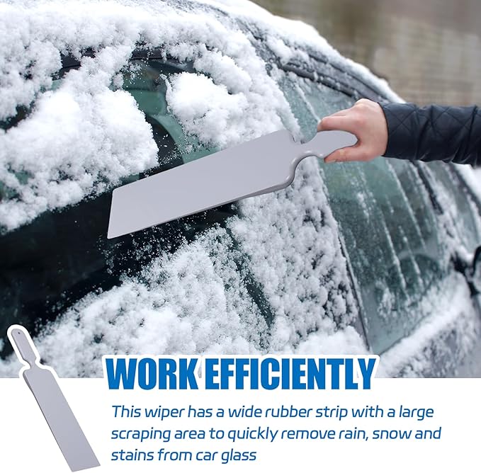Hovom Car Bulldozer Squeegee, Long Handle Tint Tools, Scrubber Bulldozer Squeegee for Car Window Cleaning/Vinyl Wrap/Snow Frost Ice Removal, Automotive Flat Glass Tint Squeegees (1PCS: Gray)