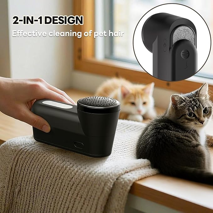 Lint Remover for Clothes Shaver Pill Remover Rechargeable Fabric Shaver 2-Speed with Brush Electric Furinture Shaver for Sweater Lint Ball Remover
