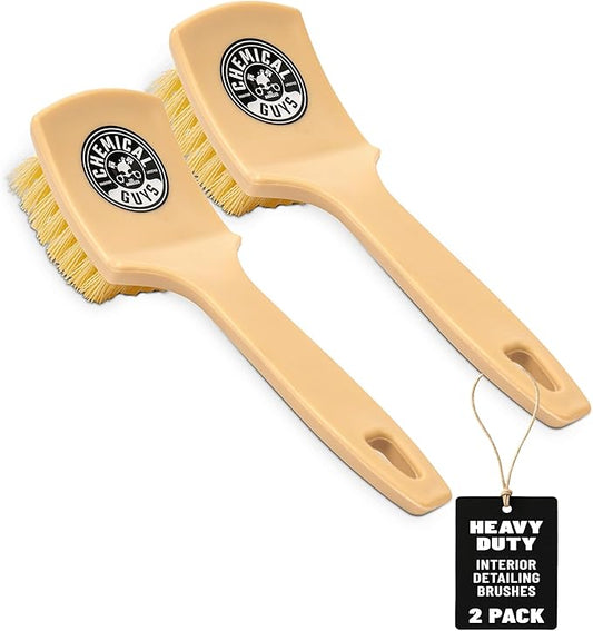 Chemical Guys Induro 7 Heavy Duty Nifty Carpet & Upholstery Detailing Brush 2 Pack – Deep Cleaning Brushes for Fabric, Carpet, and Upholstery - for Automotive, RV, and Home Interior Detailing