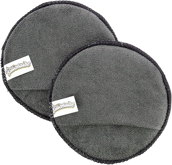 Billionaire Microfiber Car Sponge 15cm Applicator for Detailing Wax and Polish (Pack of 2)