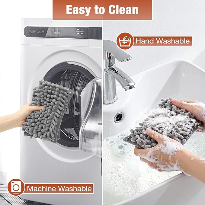 Ceiling Fan Cleaner Duster with Extension Pole, Fan Blade Cleaner Microfiber Cleaning Tool with Reusable Chenille Mop Head for High Ceiling Fan Blade Blinds Cobweb