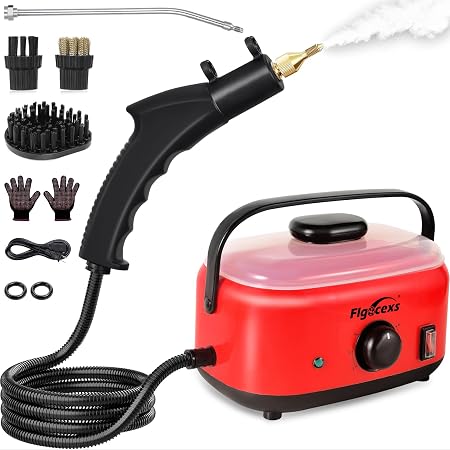 Flgocexs Handheld Steam Cleaner,2500W High Temperature High Pressure Steam Cleaner with 3 Brush Heads, Portable Steam Cl