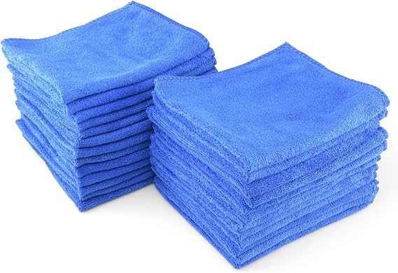 EZAUTO WRAP 25 pcs Microfiber Cleaning Cloth Towel Rag Car Polishing Scratch Free Ultra Soft Auto Detailing Multi-Purpos
