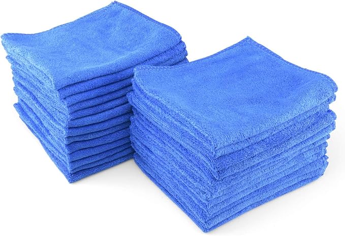 EZAUTO WRAP 25 pcs Microfiber Cleaning Cloth Towel Rag Car Polishing Scratch Free Ultra Soft Auto Detailing Multi-Purpos