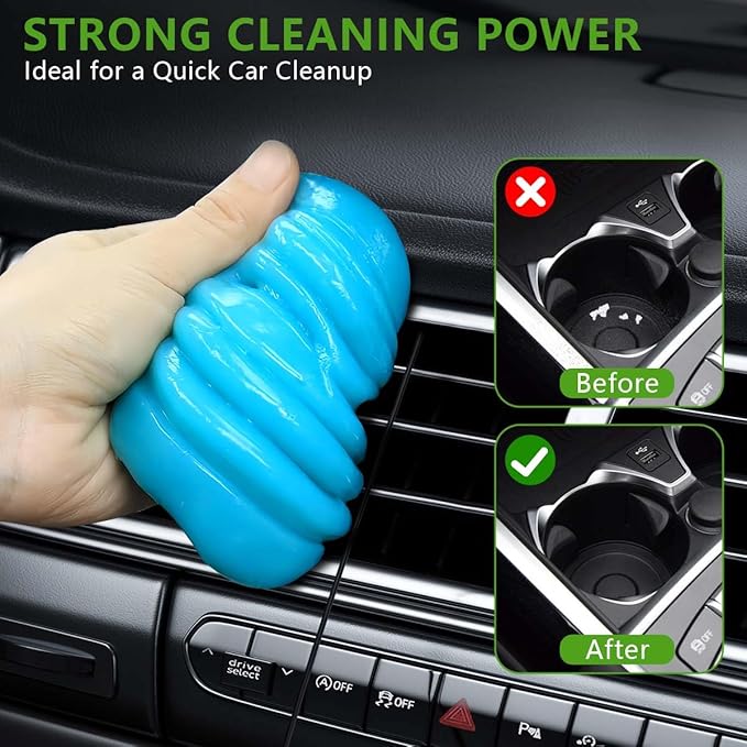 SenseYo 4 Pack Car Cleaning Gel Slime Clean Putty Dust Remover Car Interior Cleaner Kit Supplies Accessories Auto Detailing Tools for Air Vents Consoles Cup Holders Keyboards Notebook Camera