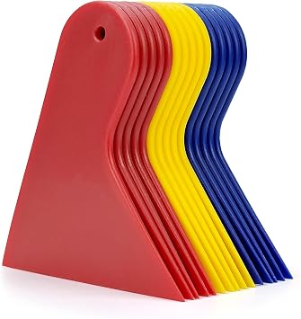 Umaki Plastic Small Scraper Set, Vinyl Wrap Squeegee, Decal Applicator, Window Tint Squeegee, Car Body Filler Spreaders,