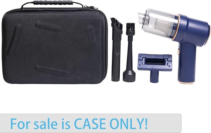Hard Case for Handheld Car Vacuum Cleaner, Compatible with KMM LT-117C 9000Pa Car Vacuum Cleaner Air Duster, Portable Storage Carrying Bag, Black(Case Only)