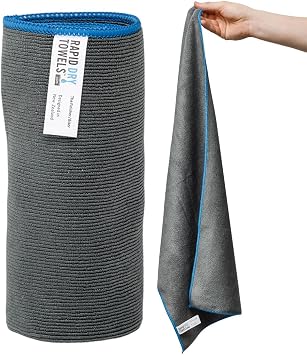 Rapid Dry Towels The Finisher Premium Microfiber Detailing & Utility Towel | 2.3ft x 1.3ft | Channel Weave Lint-Free Cle