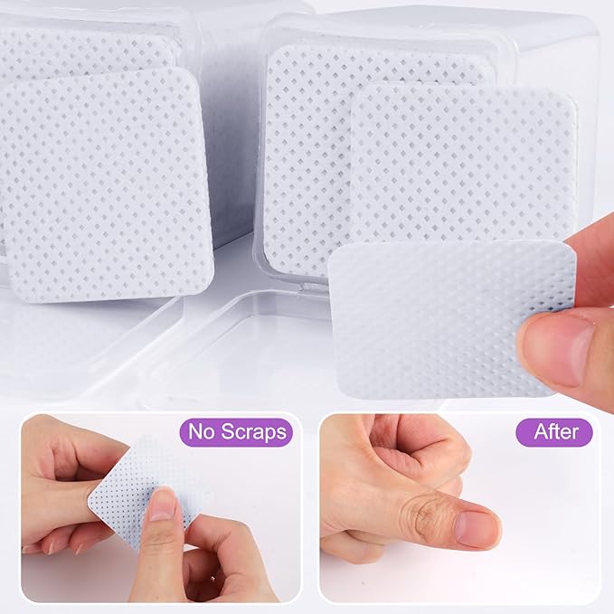 200pcs Nail Cotton Pads, 1 Pull-Off Pump-Style Bottle Suitable for Nail Care Wipes, Nail Cleaning Pads, Mascara Extension Glue Cleaning Wipes, and Nail Care Product Sets (White)
