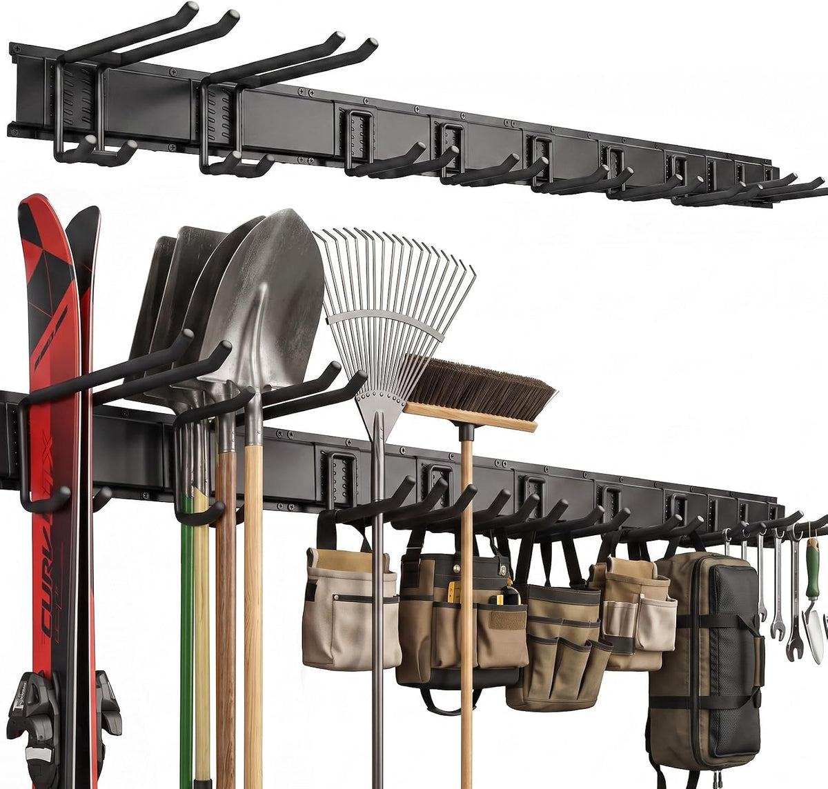 66" Garage Tool Organizer Wall Mount, 700 LBS Garden Tool Organizer