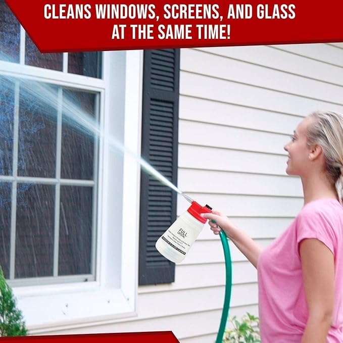 Full Crystal Refill Kit – 1 lb Crystal Powder Exterior Window Cleaner for Glass and Screens, Equivalent to 4 oz Bags Making Up to 640 fl oz Each, Cleans Up to 80 Windows