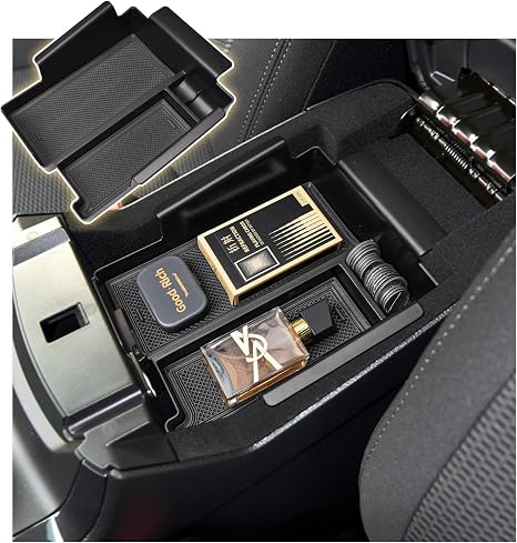 Center Console Organizer Tray for 2012-2019 Ford Explorer, Black Trim