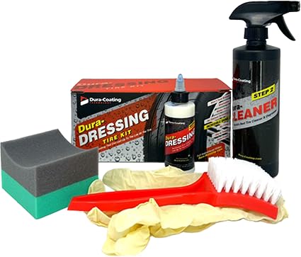 DURA-COATING TECHNOLOGY, Dressing Total Tire Kit - Single Size Car Kit - Tire Dressing, Cleaning and Restoration Kit for