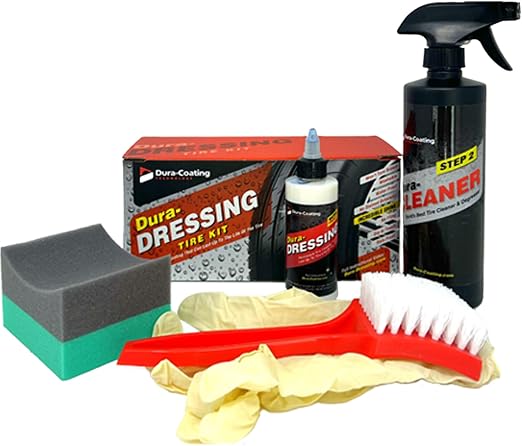 DURA-COATING TECHNOLOGY, Dressing Total Tire Kit - Single Size Car Kit - Tire Dressing, Cleaning and Restoration Kit for