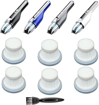 6Pack Hepa Filters Replacement Compatible with Drecell VC021 Car Vacuum Cleaner, and autozen M4 Car Vacuum. Washable and