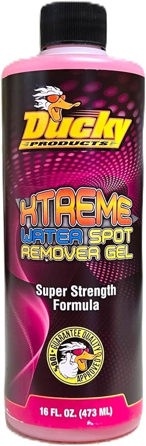 DUCKY PRODUCTS Xtreme Water Spot Remover Gel - Instantly Removes Hard Water Spots and Stains - Works on Cars, Trucks, Boats, RVs, Motorcycles, and More - 16 fl oz. - D1035 Pink