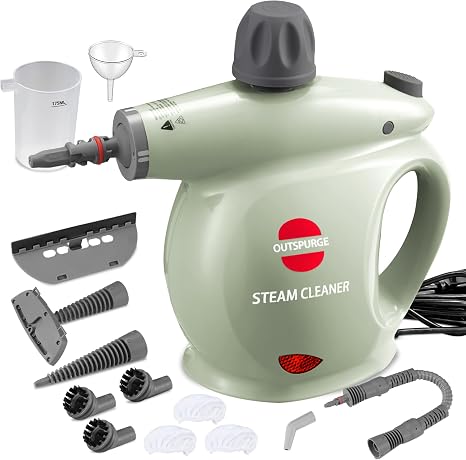 Handheld Steam Cleaner, Pressurized Multi-Surface Steam Shot with 13 Accessories, Safety Lock, Steamer for Cleaning Floo