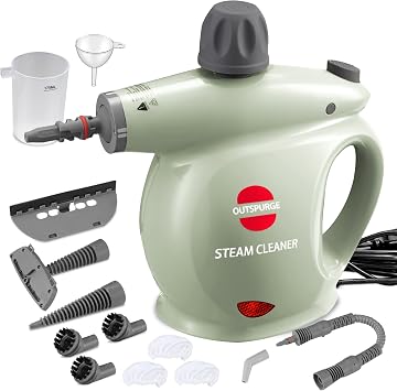 Handheld Steam Cleaner, Pressurized Multi-Surface Steam Shot with 13 Accessories, Safety Lock, Steamer for Cleaning Floo