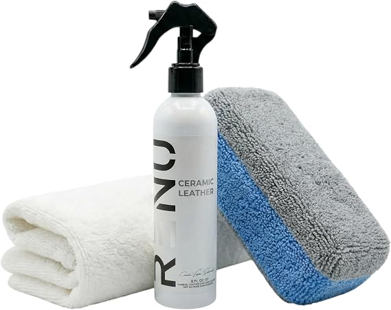 Ceramic Leather & Interior Coating Kit – Protect Car Seats, Vinyl, Plastics & Trim – UV & Stain Resistant – Safe on Leat