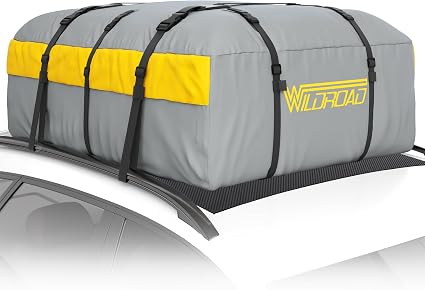 WILDROAD 21 cuft PVC Roof Cargo Bag,Waterproof,Anti-Slip,w/2 Ratchet Straps
