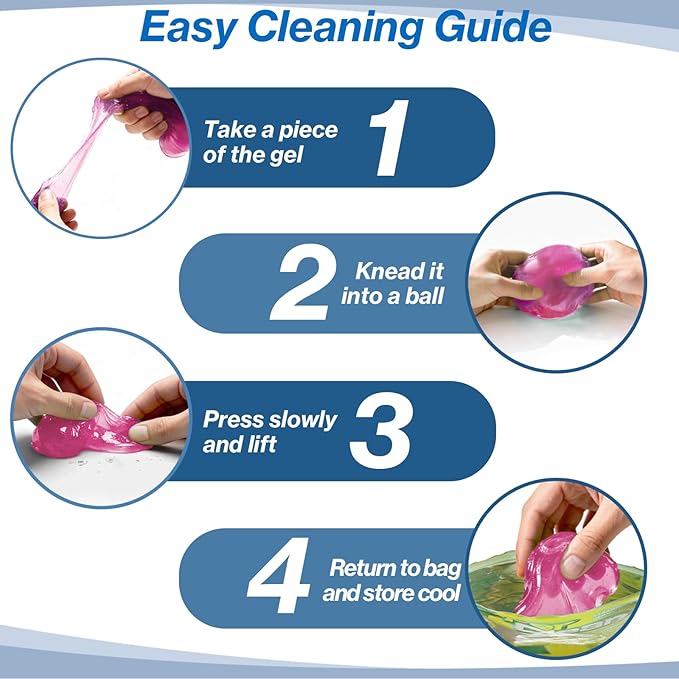 Car Cleaning Gel, Reusable Dust Remover for Air Vents, Dashboard, Console, Universal Fit Automotive Detailing Tool, Pink